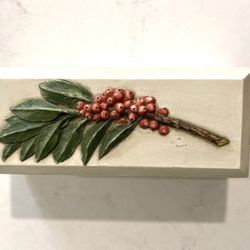 Ibis & Orchid Design Co. Tea light candle holder Christmas Holly Trinket Box