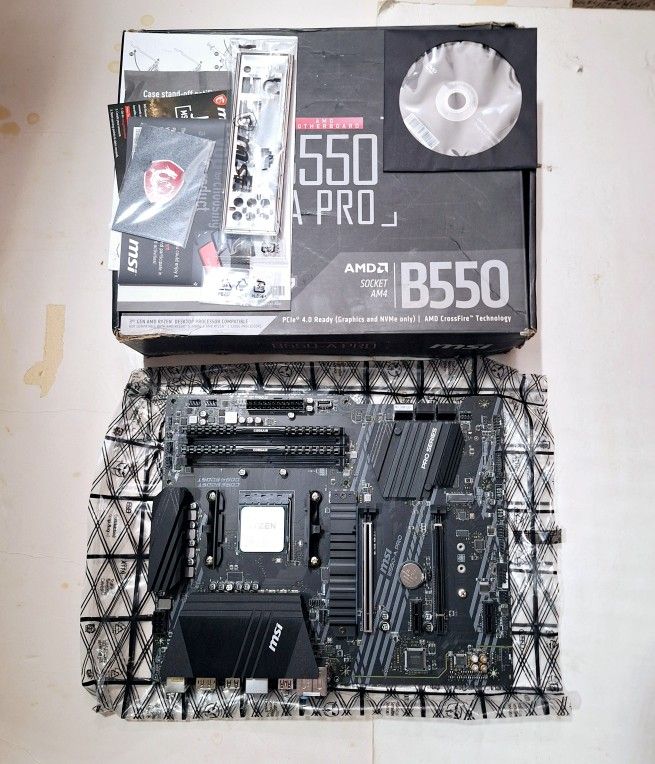 Motherboard,  CPU, RAM Bundle(MSI B550 A-Pro AM4 Socket, AMD Ryzen 7 5800x,Corsair Vengeance LPX 16GB DDR4
