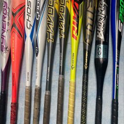 
Baseball/Softball Bats – Easton Ghosts, Louisville, DeMarini CF7, Miken + more
