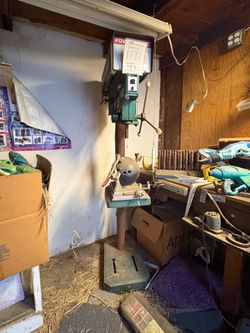 Vintage Floor-Standing Drill Press (Heavy Duty Cast Iron)