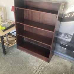 Heavy Duty Real Solid Wood Bookcase 5 Shelf 