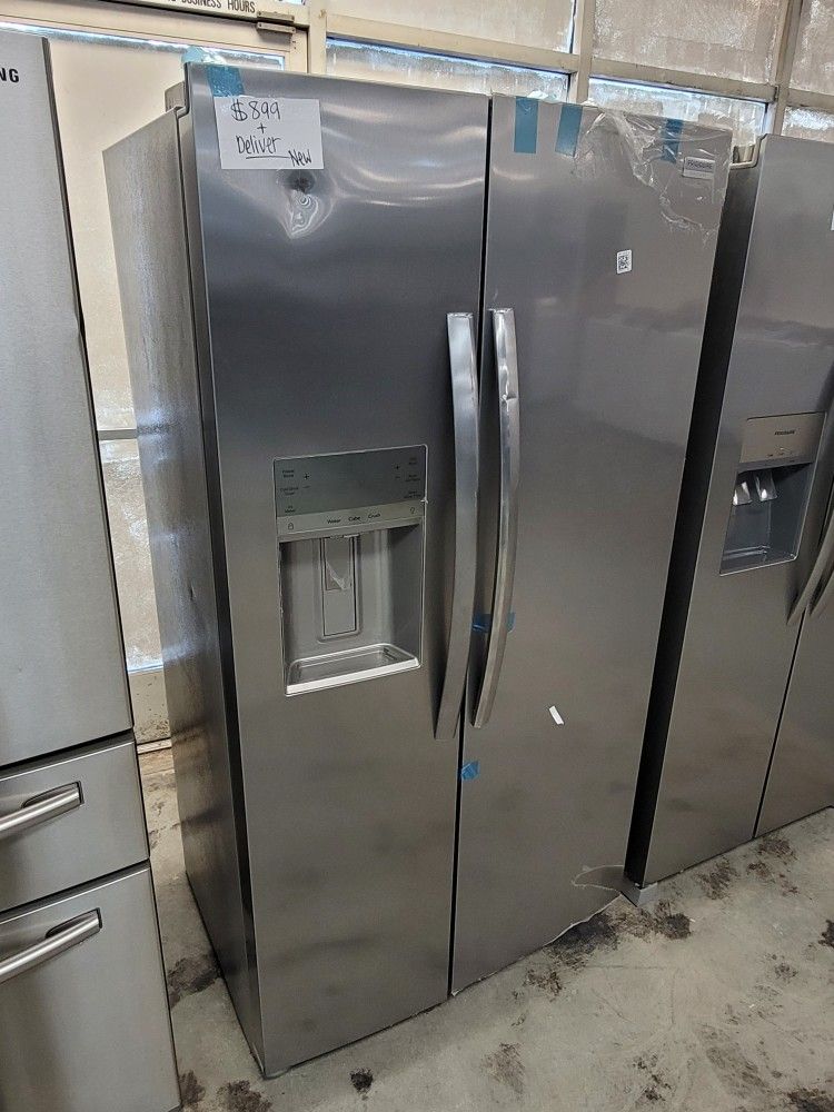 New Frigidaire Gallery Counter Depth Stainless Steel Side By Side Refrigerator
