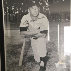 Mickey Mantle Autographed 16x20 Photo Framed