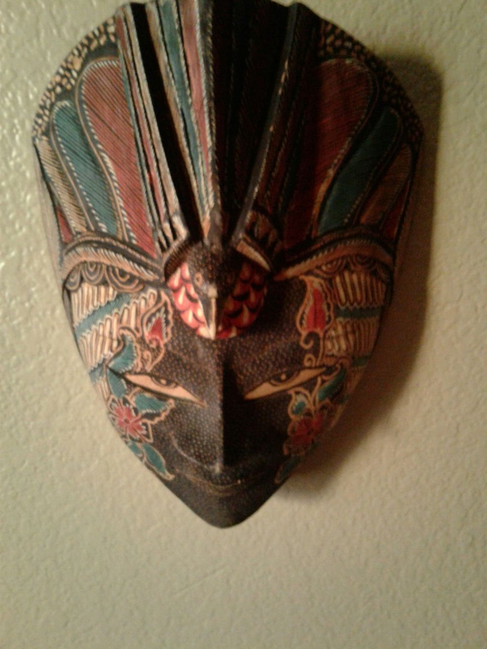 Decorated wooden mask