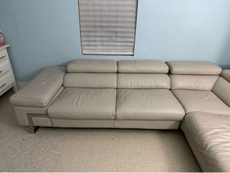Leather living room