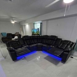 Recliner Sectional Sofa Speakers With Led Lights New