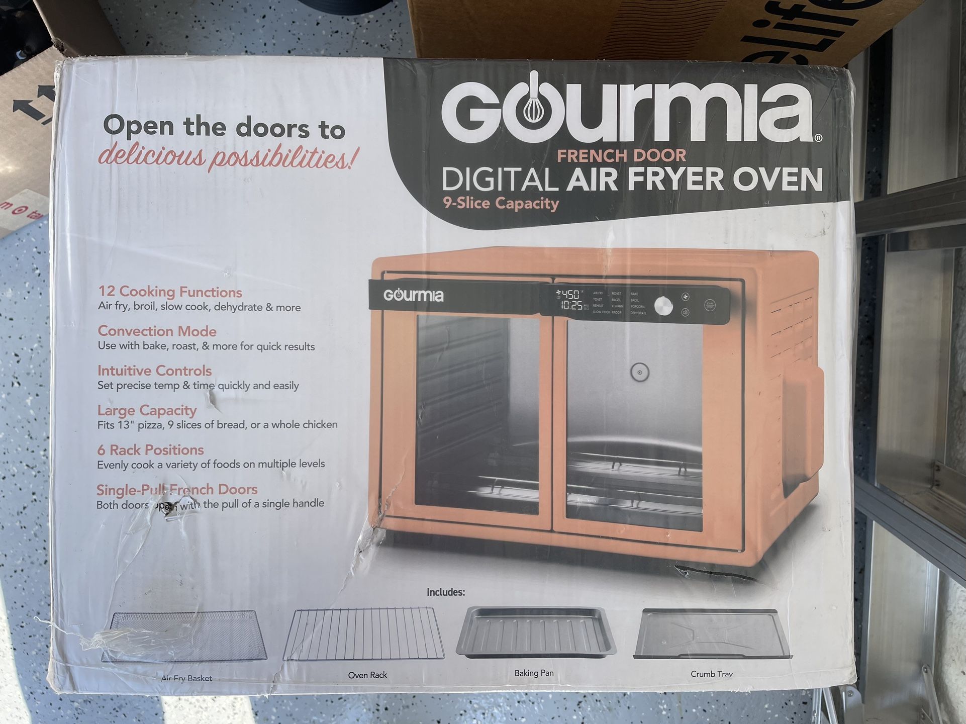 Gourmia French Door Digital Air Fryer Oven Brand New 
