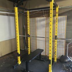 Squat Rack With Bar 