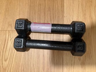 Pair of CAP Barbell 3 lb Cast Iron Hex Dumbbells (6 lbs Total)