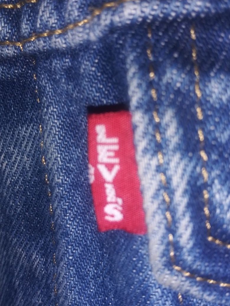 Vintage Medium Levi's Denim Jacket Big E Distressed.