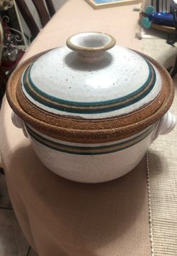Pottery steamer $8.00  high 5 1/2” circumference 8 1/2 “