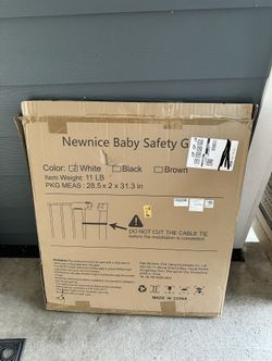 Newnice 29.7”-40.6” Wide Baby Gate With Cat Door