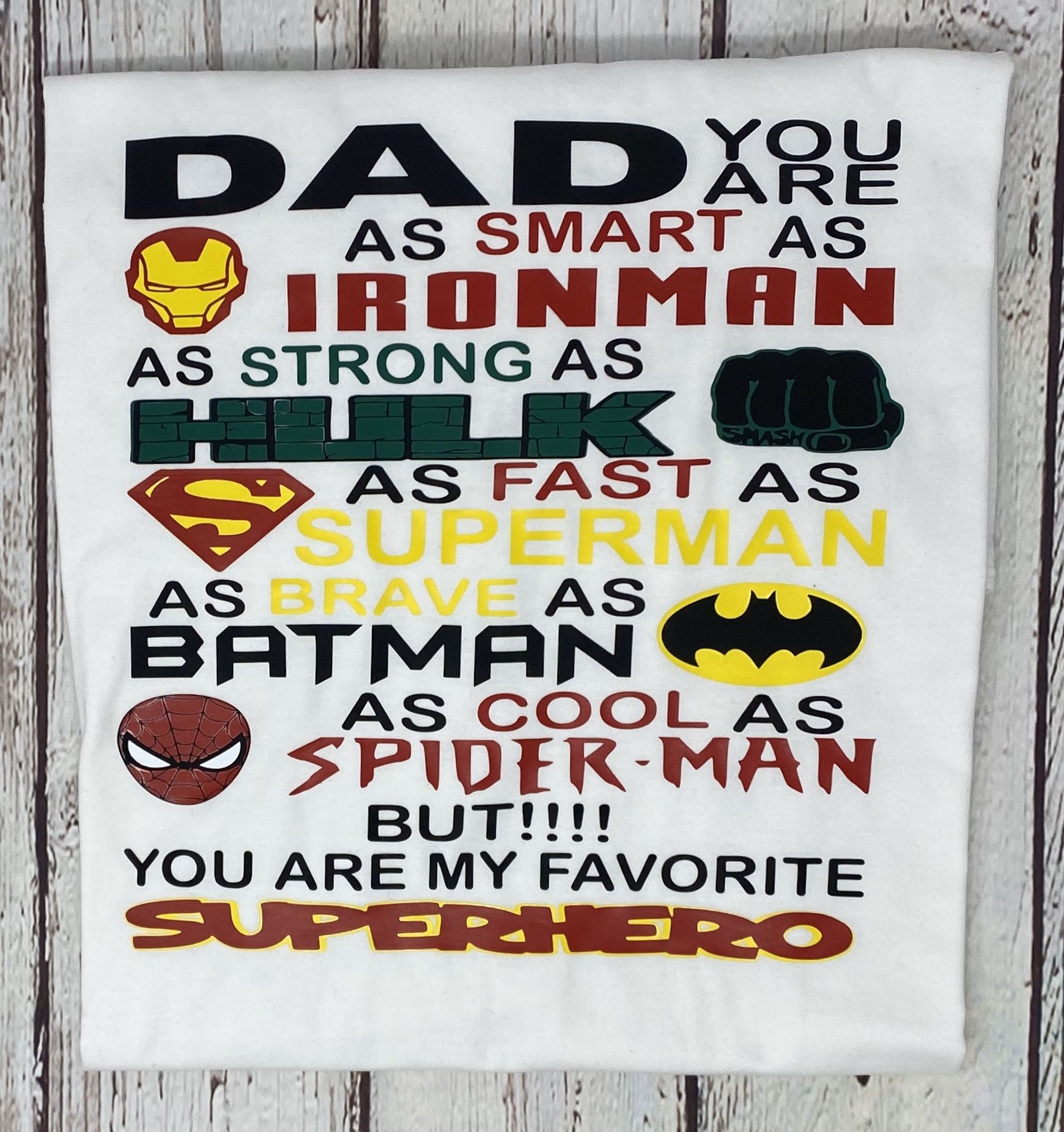 Superhero Father’s Day shirt