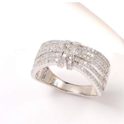 Affinity Diamonds Multi Row Loose Knot Ring .50 Cttw Sterling Silver Ring Brand New! 820 Dollars Asking 500!