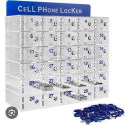Cell Phone Storage Locker, 20 Slots Acrylic Material