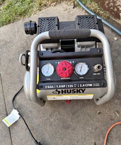 2 Gal. 135 PSI Portable Electric Oil-Free Quiet Jobsite Air Compressor with Dual Pressure Gauges and