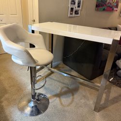 White Tall Table