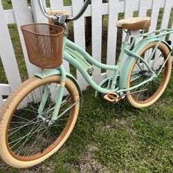 huffy 24'' nel lusso girls' cruiser bike, mint green