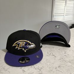 NFL New Era Baltimore Ravens Black Purple 9fifty SnapBack Hats 