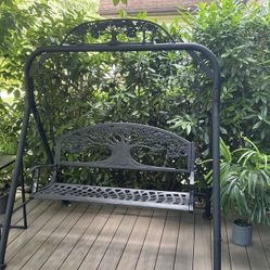 Patio Swing Bench with Stand