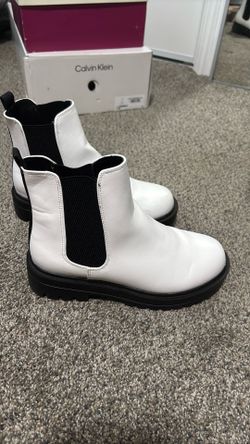 White Ankle boots
