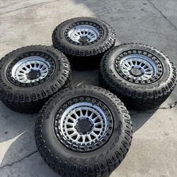New Rims 17x9 6 Lugs For Any Chevy 1500,Toyota Tacoma Used Tires 265/70r17 Goodyear 80% Life