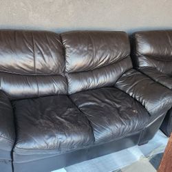 Leather Sofa Set
