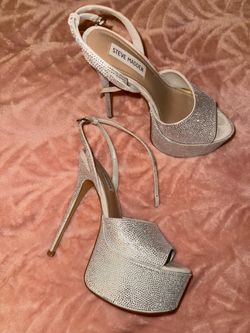 Steve Madden rhinestone silver heels