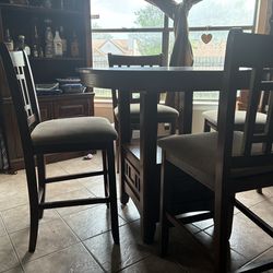 Dining Table with Leaf & Chairs