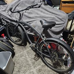 Black Beach Cruiser, 3 spd, just needs a little cleanup and some air in the tires
