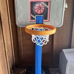 Basketball Hoop, No Ball,  Extended To 6’
