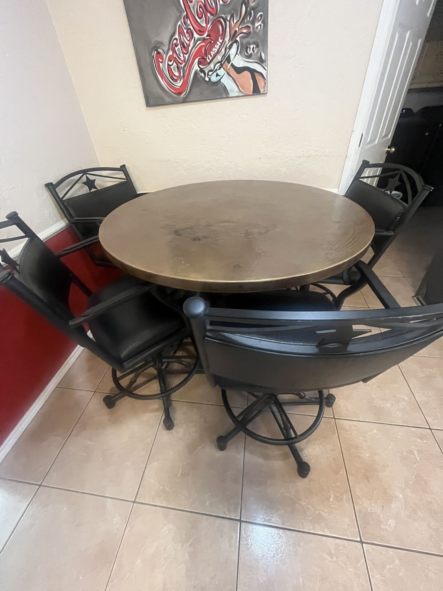 Hammered Copper top Table!!!