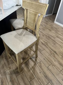 2 Bar Stools No Swivel
