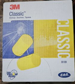 3M Ear Plugs, E-A-R Classic (contact info removed), 200 Pairs of Disposable Earplugs