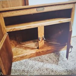 Oak Corner TV Cabinet