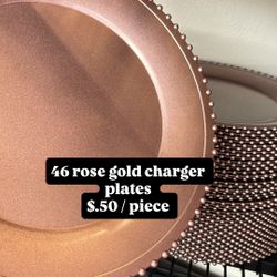 Rose Gold Charger Plates 