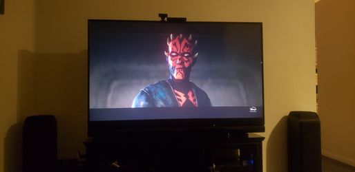 Mitsubishi 73" DLP 3D TV with 3D Glasses And 3D Movies