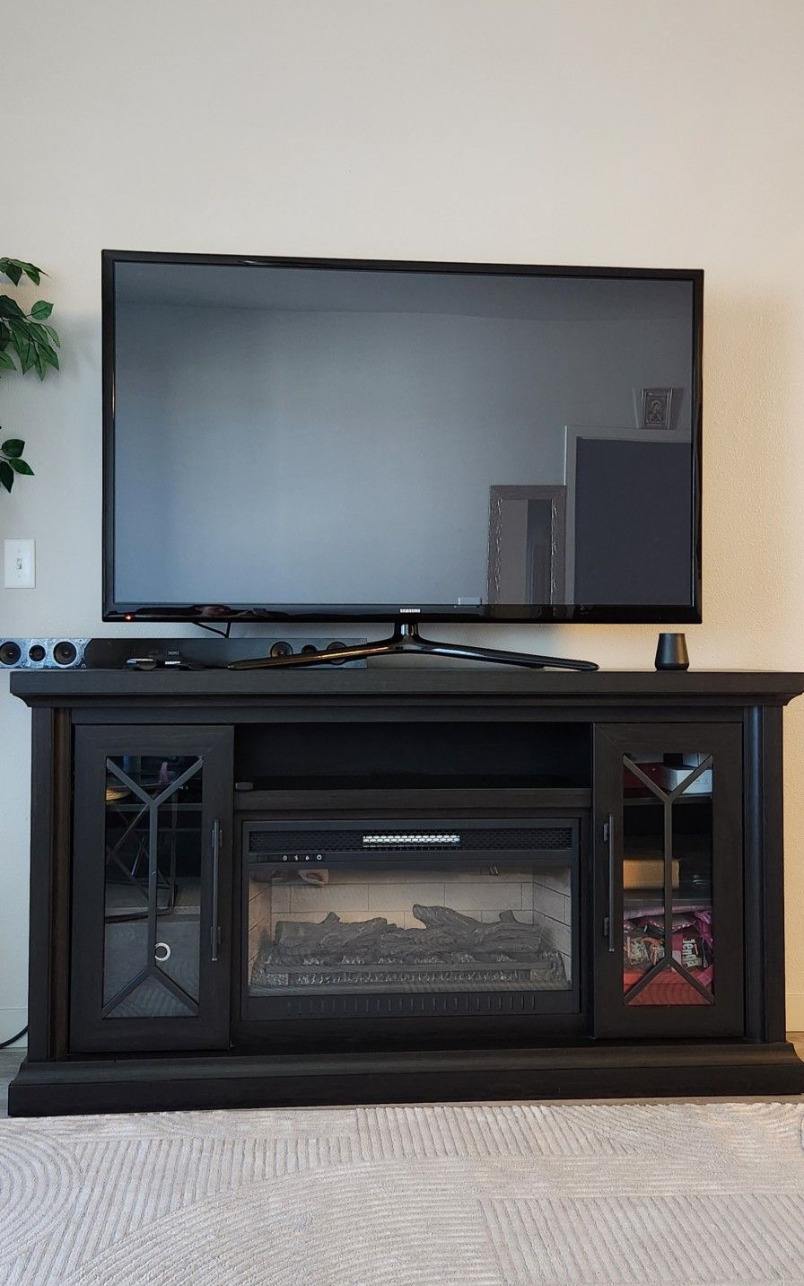 Electric Fireplace Media Console/TV Stand