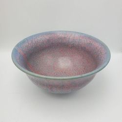Scales Pattern Pink & Blue Ceramic Bowl