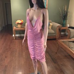 Rose Pink Strap Dress