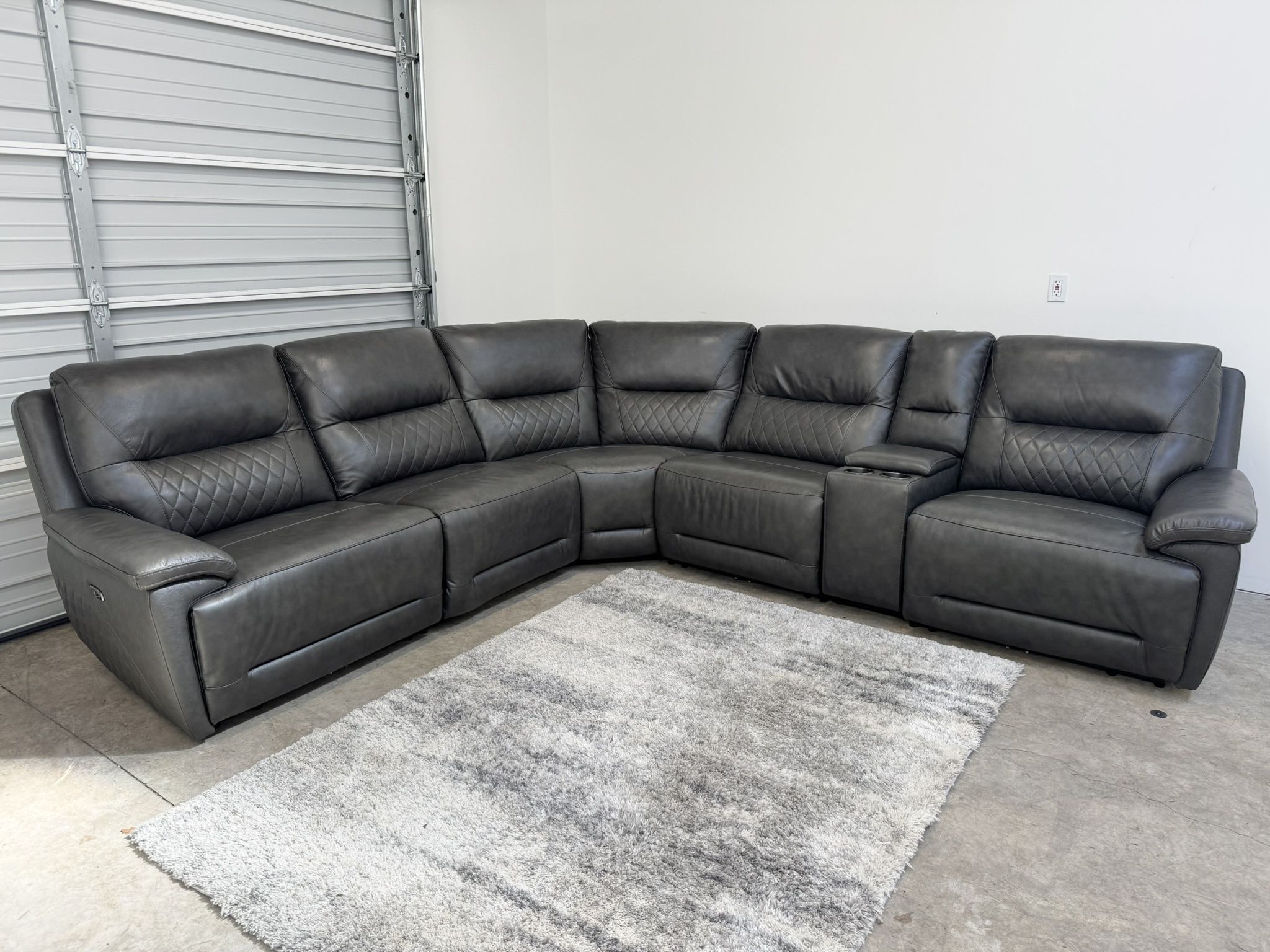 Ryerson 6-piece Power Reclining Leather Sectional