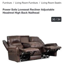 Electric Theatre Reclining Love Seat/couch