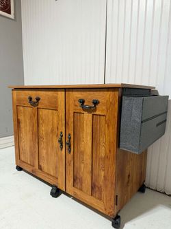 Sewing machine cabinet,  crafting table
