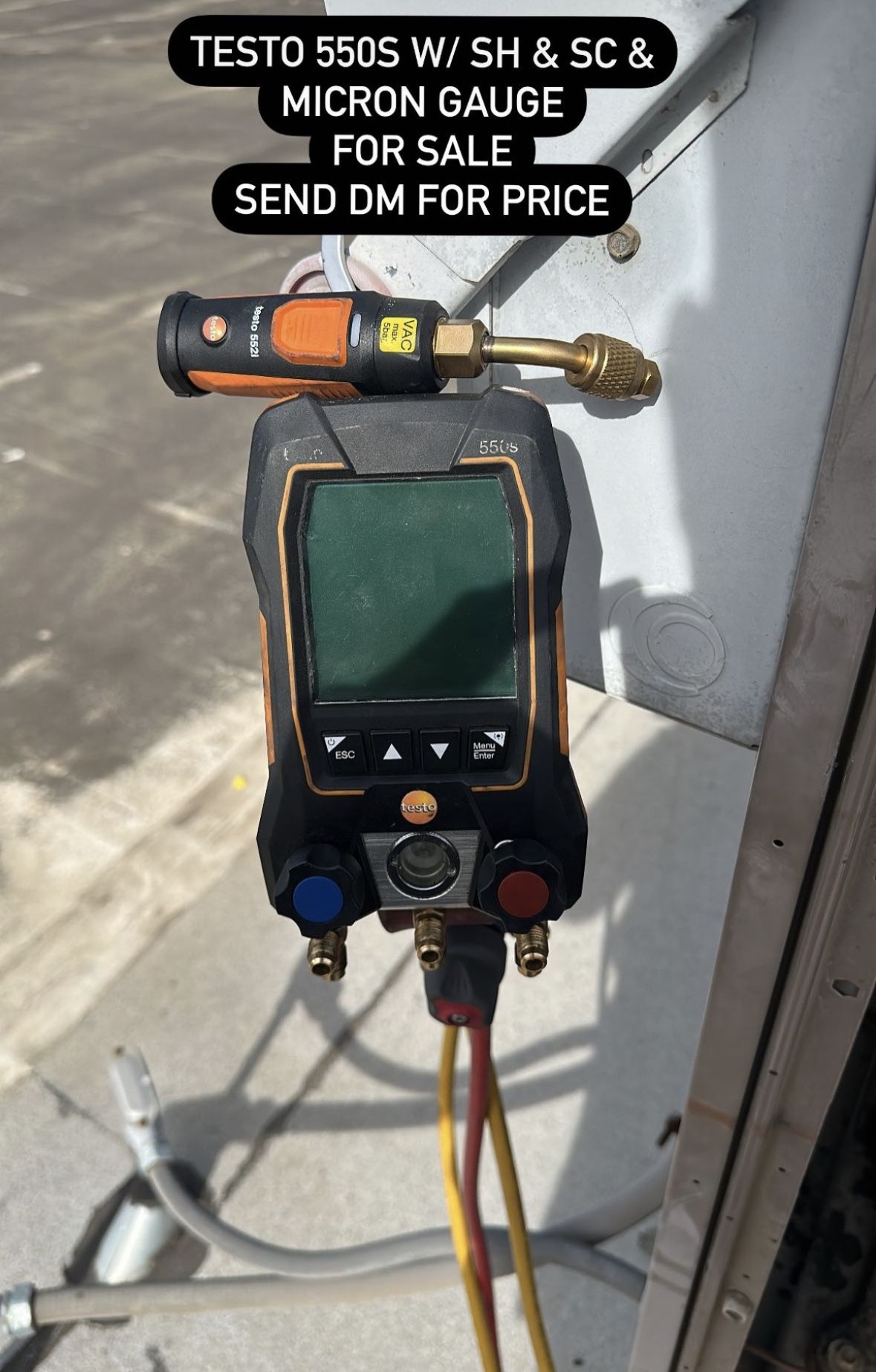 TESTO 550s Refrigerant Gauge Manifold