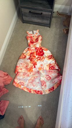 Dress Pink Red White 