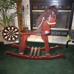 Real Cherry Wood Rocking Horse