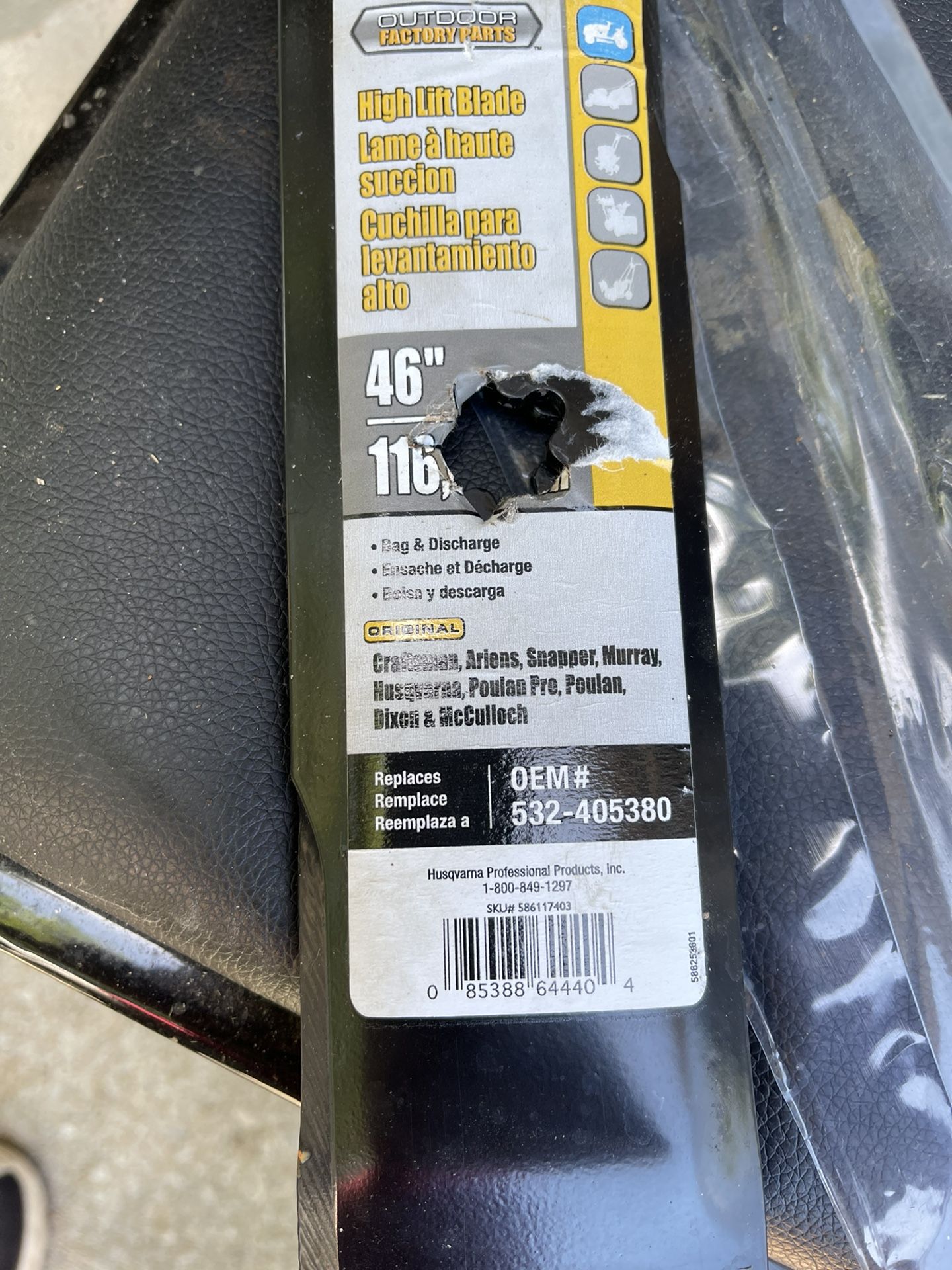 2 Mower Blades 46 Inch