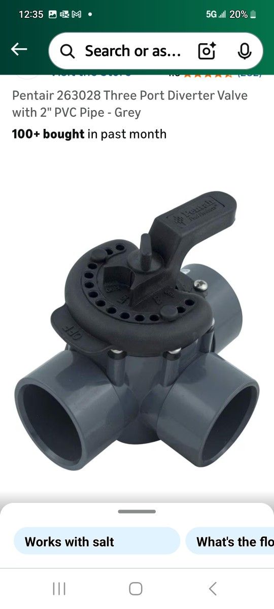 2" Pool Valve
