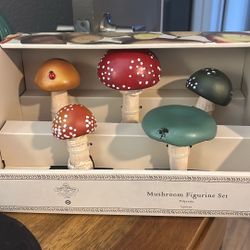 John Derian Mushroom Figurine Set