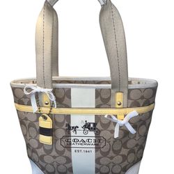 Coach Heritage Stripe Tote